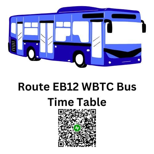 Route EB-12 Barasat to Sapoorji City Bus Time Table | Route EB-12 Sapoorji to Barasat City Bus Time Table | Barasat to Sapoorji WBTC City Bus Time Table | Sapoorji to Barasat WBTC City Bus Time Table