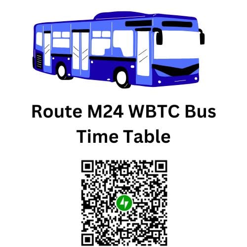 Route M-24 Shibtala Math to Howrah Station City Bus Time Table | Route M-24 Howrah Station to Shibtala Math City Bus Time Table | Shibtala Math to Howrah Station WBTC City Bus Time Table
