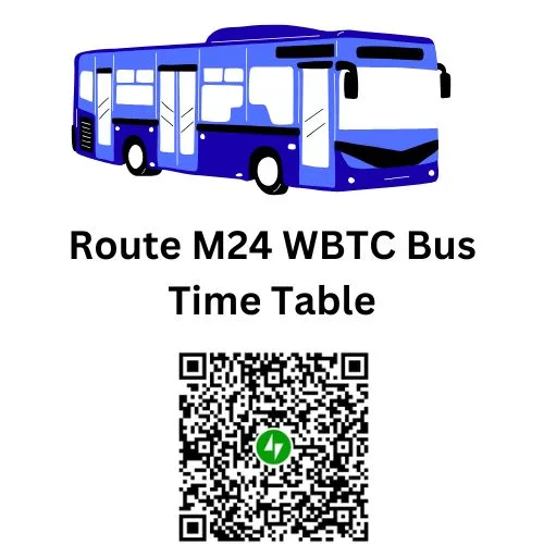 Route M-24 Shibtala Math to Howrah Station City Bus Time Table | Route M-24 Howrah Station to Shibtala Math City Bus Time Table | Shibtala Math to Howrah Station WBTC City Bus Time Table